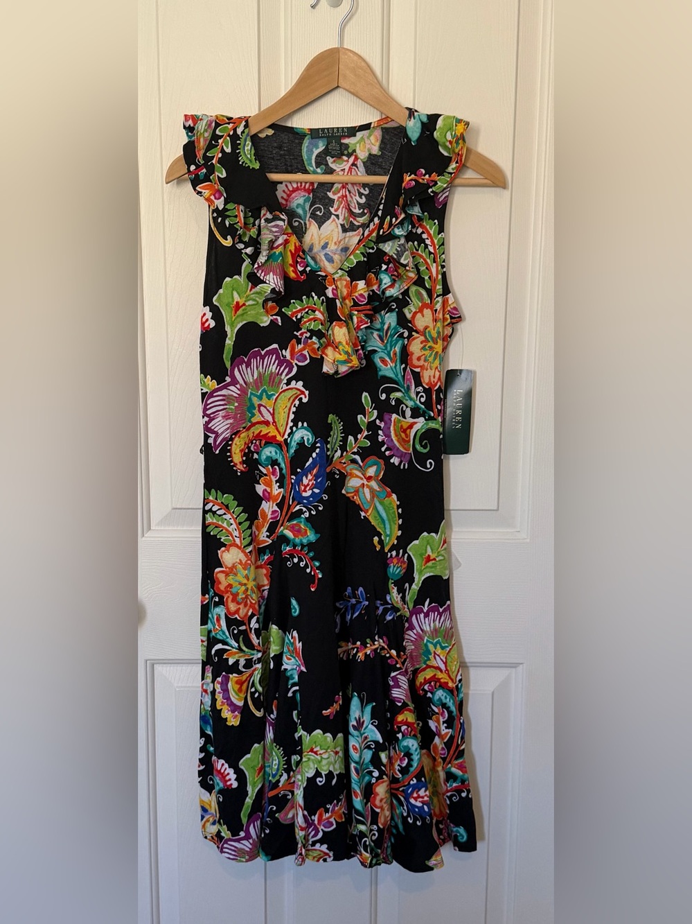 Lauren Ralph Lauren Black Floral Maxi Dress